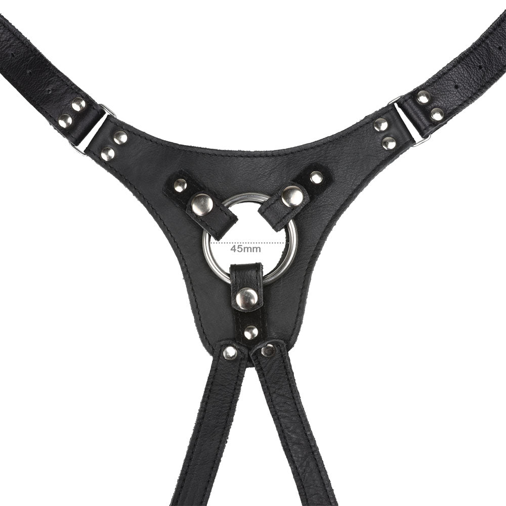 Harnais Gode Ceinture en cuir avec diamètre anneau