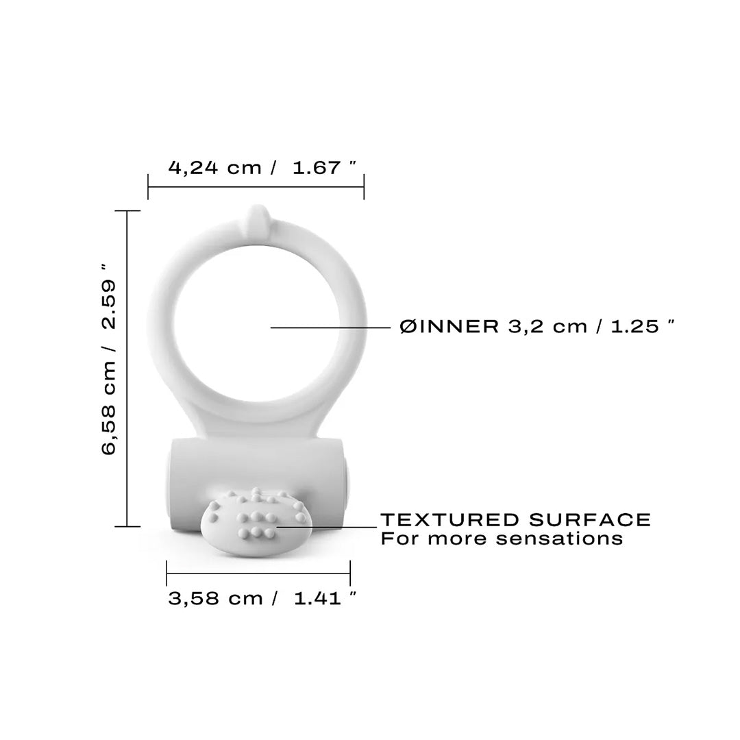 Anneau Power Clit Cockring Vibrant - Blanc - 3