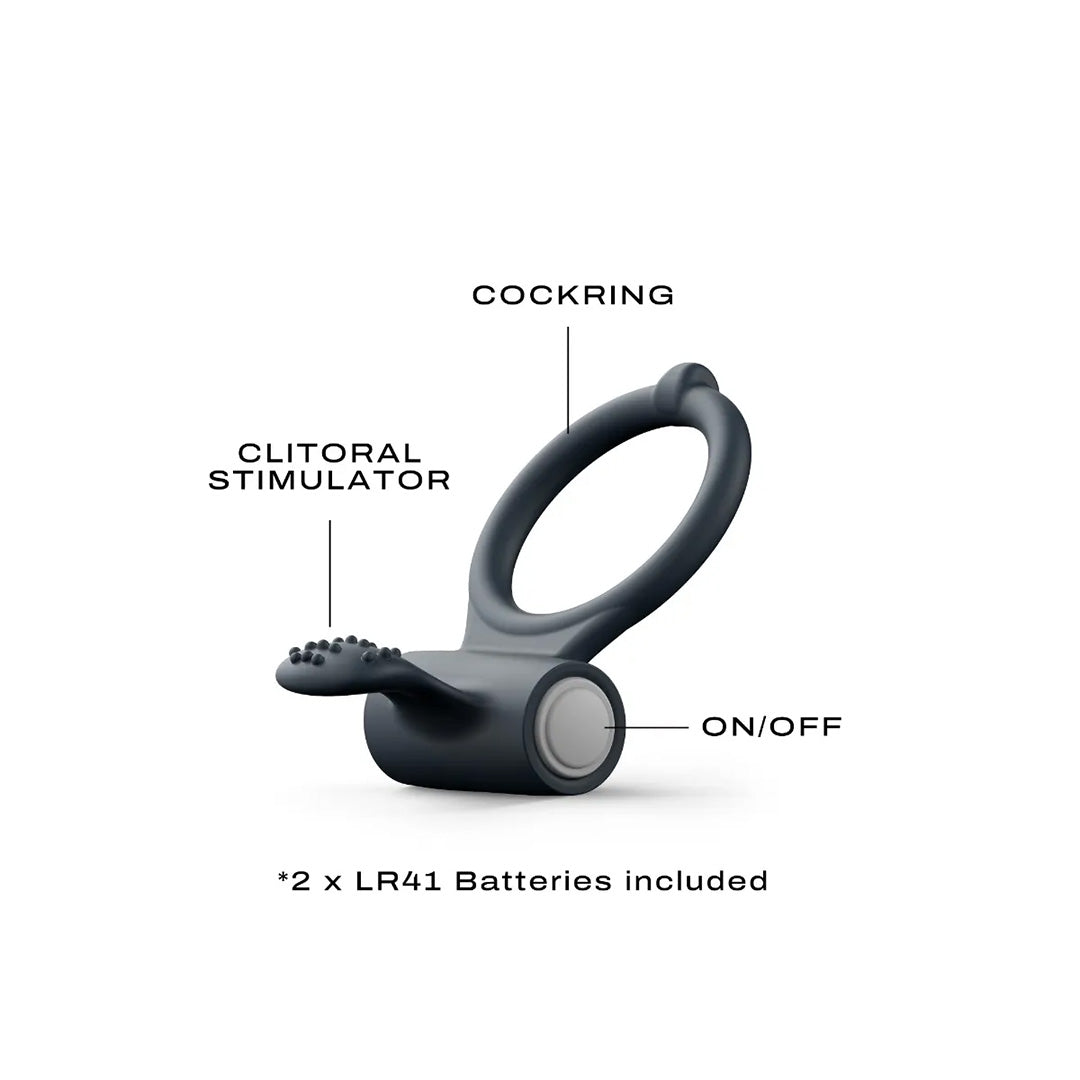 Anneau Power Clit Cockring Vibrant - Noir - 7