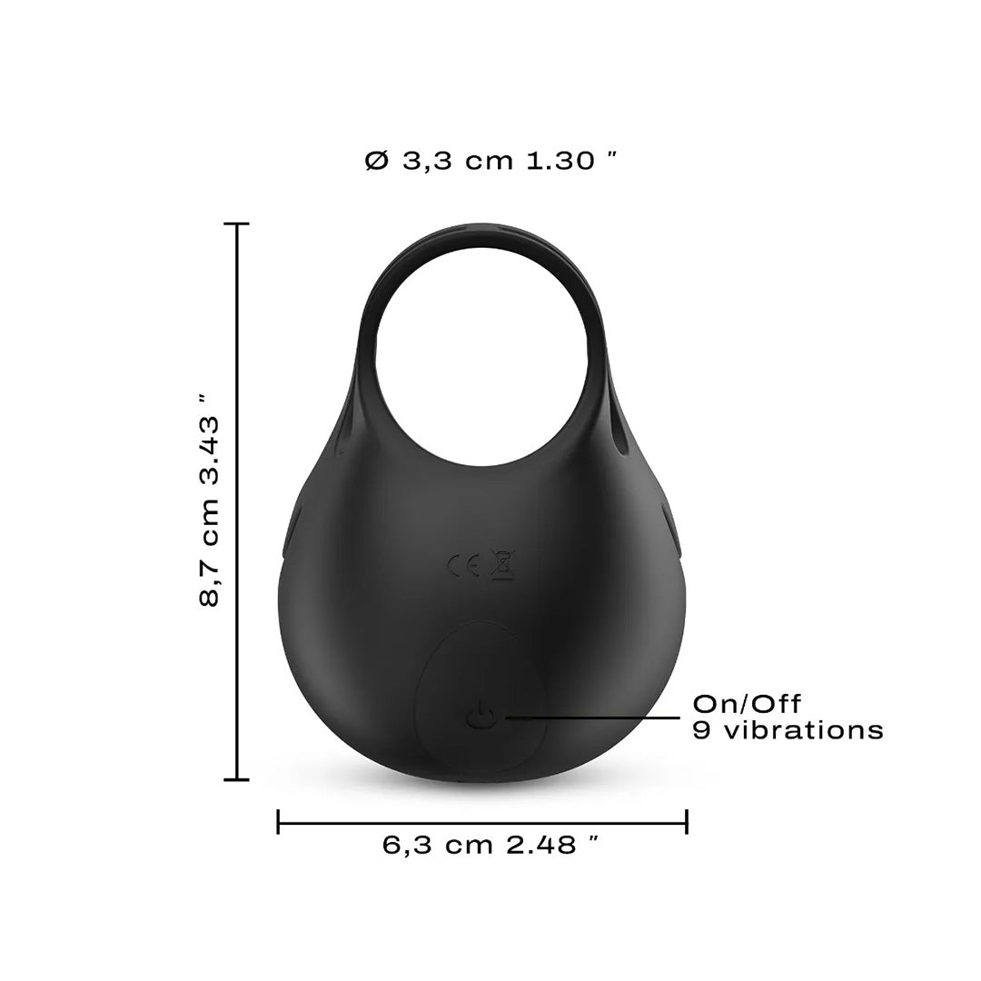 Anneau pénien et stimulateur de testicules vibrant Fun Bag