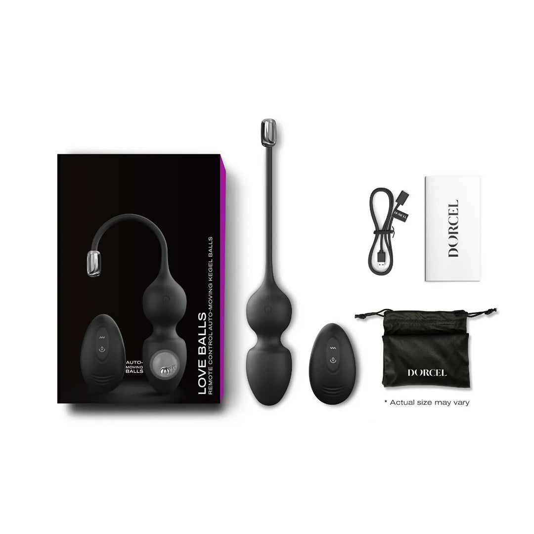 Boules de geisha Télécommandées Love balls - Noir - 6