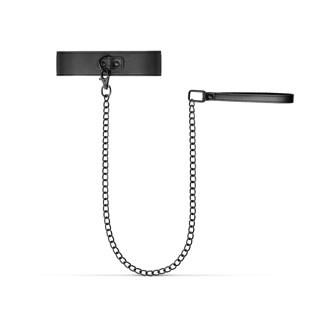 Collier en Similicuir et Chaîne