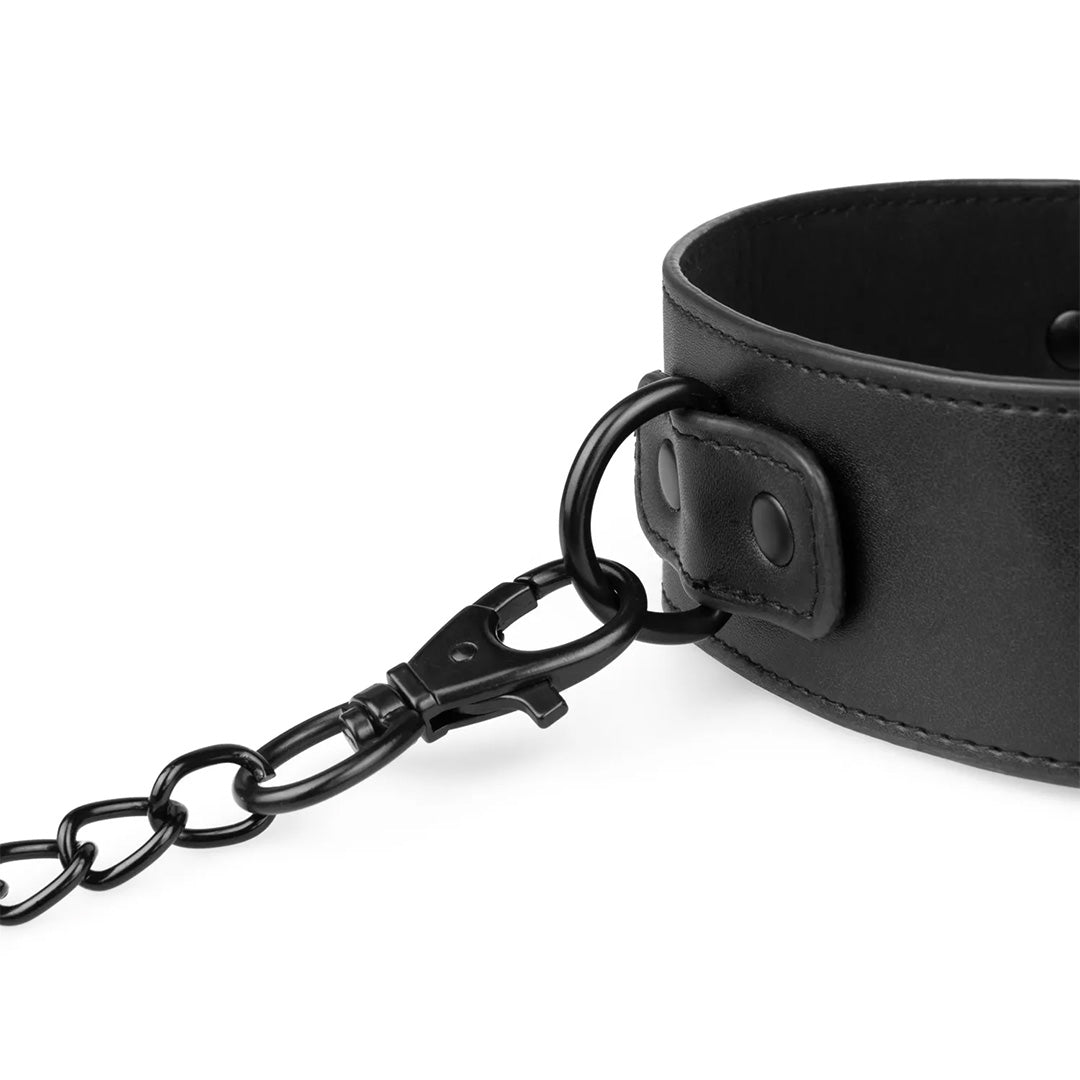 Collier en Similicuir et Chaîne