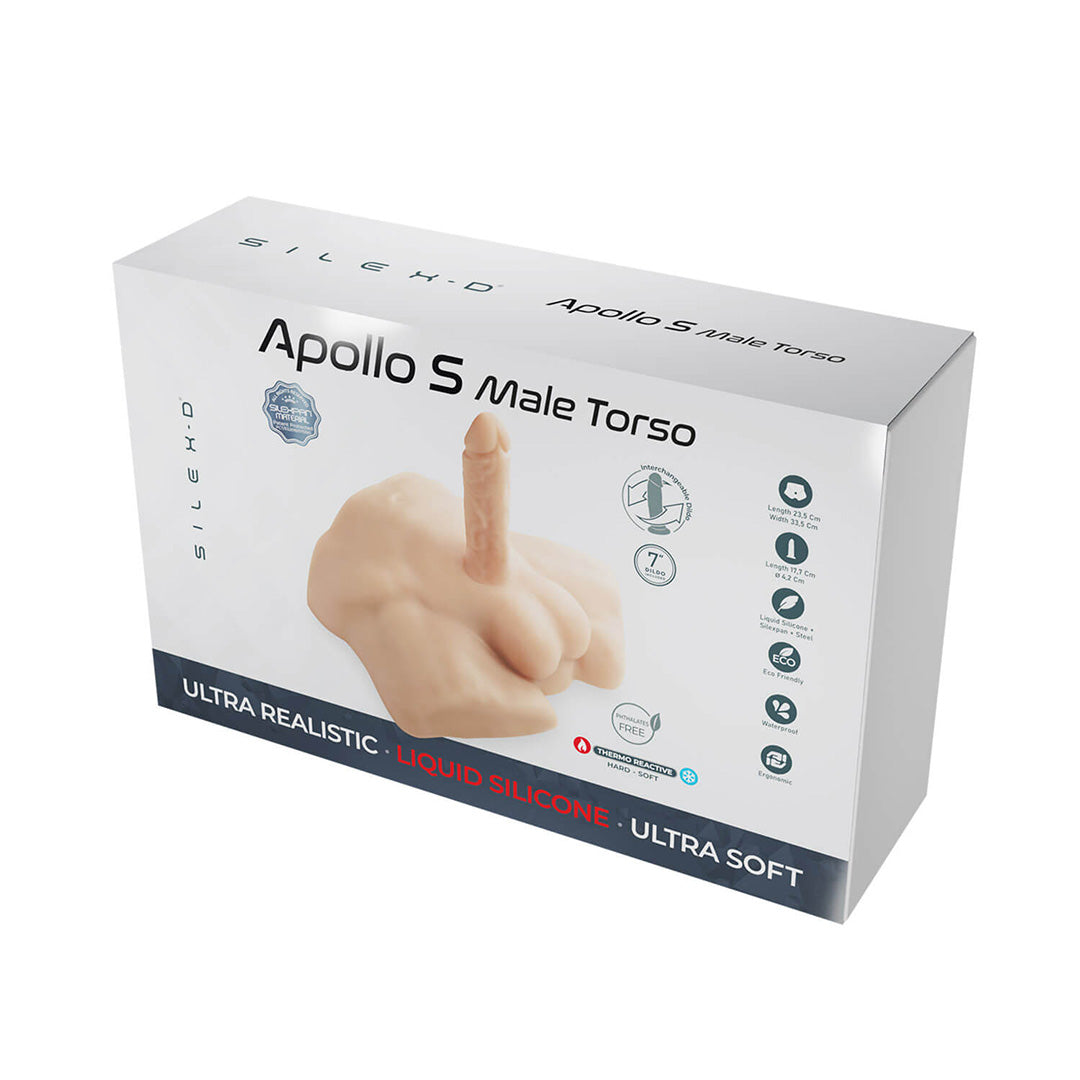 Demi Buste Apollo avec Dildo Interchangeable - Chair - 11