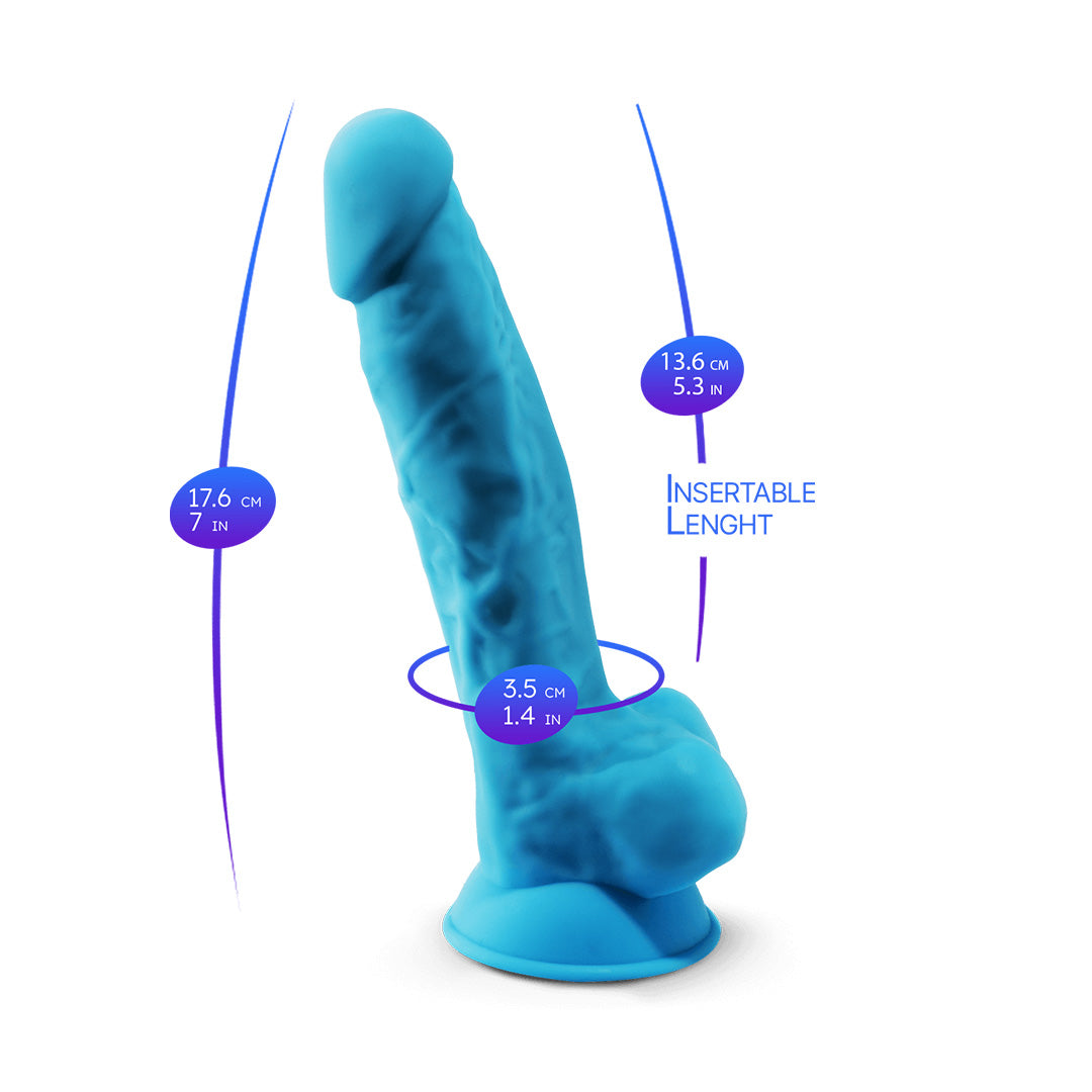 Gode Ventouse Réaliste Model 1 17,6cm - Bleu - 18