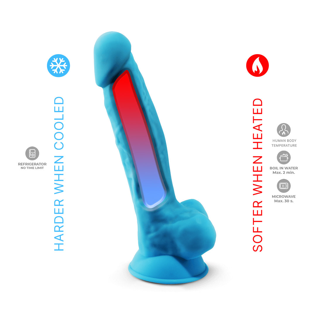 Gode Ventouse Réaliste Model 1 17,6cm - Bleu - 19
