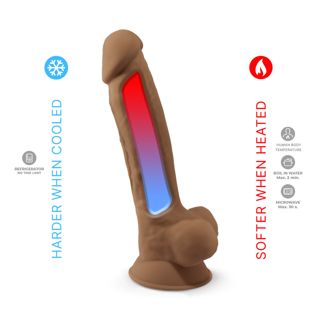 Gode Ventouse Réaliste Model 1 17,6cm - Marron - 14