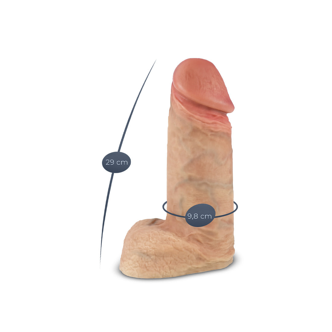 Gode Ventouse Réaliste Premium Real Skin Model 1 30cm