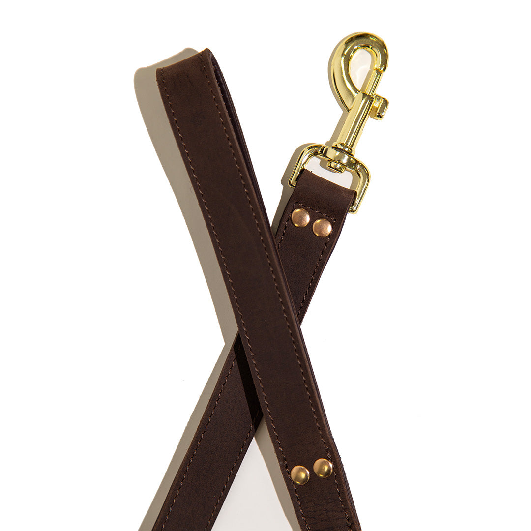 Laisse Cuir de Veau Marron
