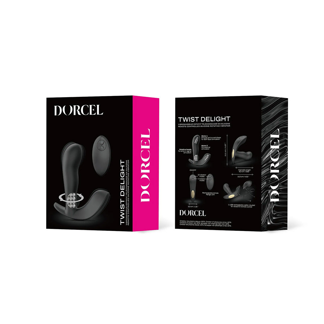 Vibromasseur Anal Rotatif Télécommandé Twist Delight