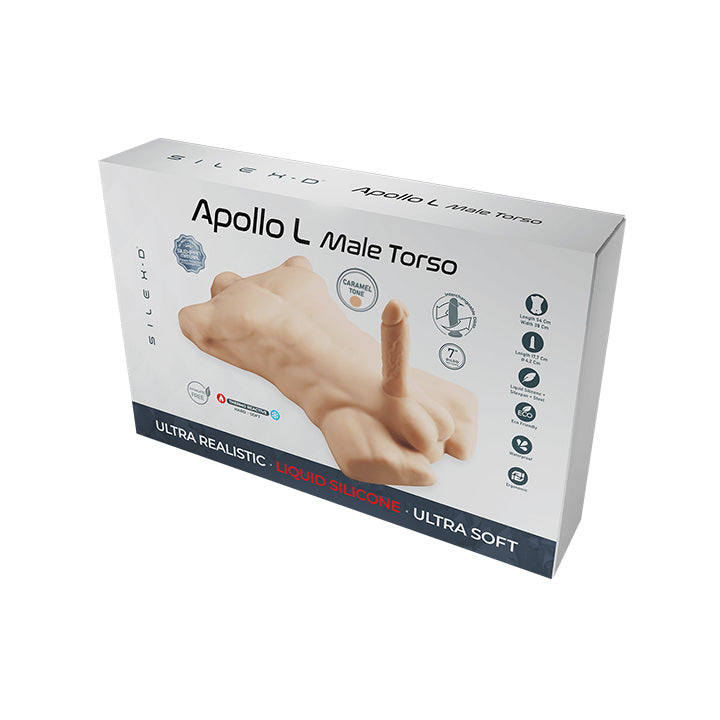Buste Apollo avec Dildo Interchangeable - Marron - 7