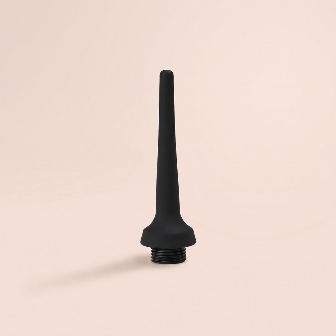 Embout de douche anale fin en silicone noir