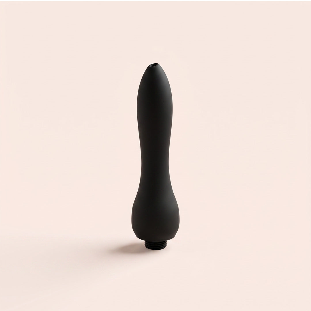 embout de douche anal à visser en silicone noir