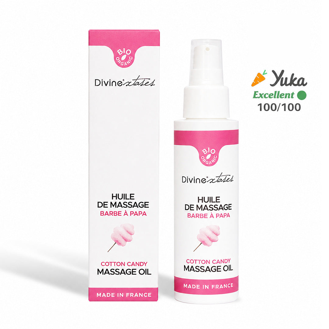 Huile Sèche de Massage Bio - Barbe à papa - 1