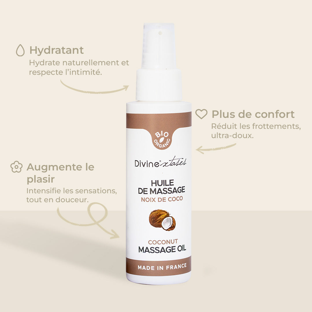 Huile Sèche de Massage Bio - Noix de coco - 8