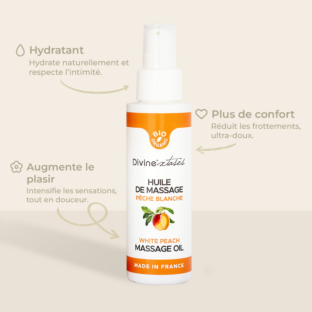 Huile Sèche de Massage Bio - Pêche - 14